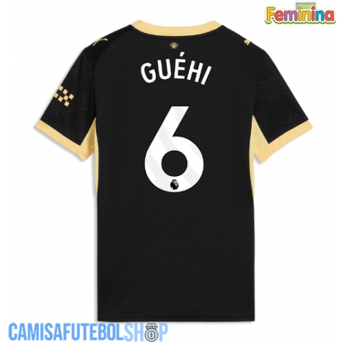 Camisa de time de futebol Manchester City Marc Guehi #6 Replicas 2º Equipamento Feminina 2026-27 Manga Curta